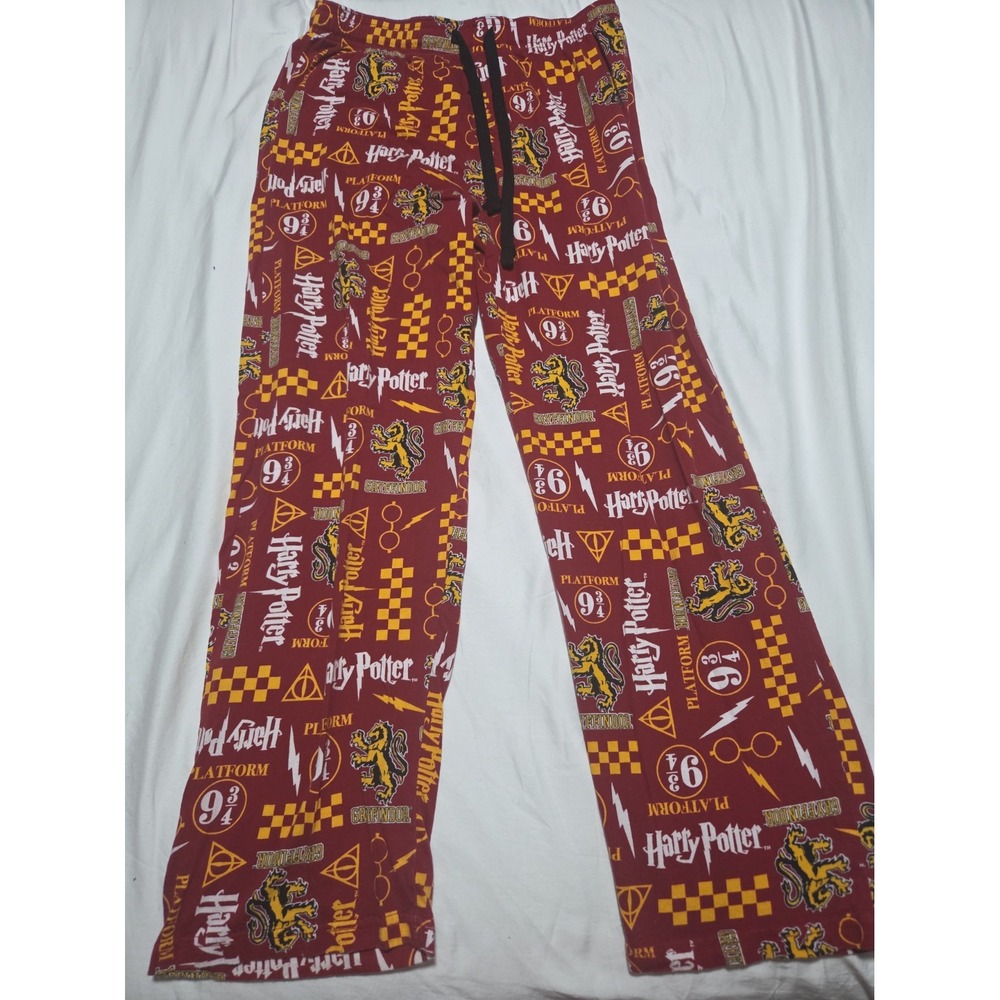 Harry Potter Gryffindor Men's Pajama Pants Small 100% Cotton Lounge Sleepwear